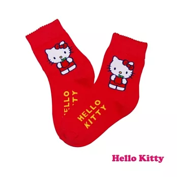 【SANRIO三麗鷗】凱蒂貓HELLO KITTY乖巧系列童襪 KT-A746 (15-18cm) x 1 入 深桃