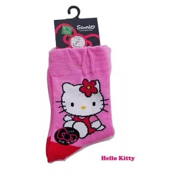 【SANRIO三麗鷗】凱蒂貓HELLO KITTY文靜系列童襪 KT-A751 (19-21cm) x 1 入 中粉
