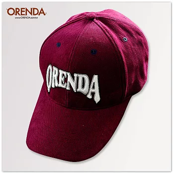 ORENDA 復古字母LOGO棒球帽暗紅色