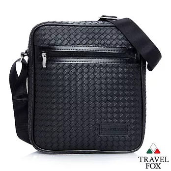 Travel Fox 旅狐編織紋側背包(TB625-01)黑色