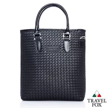 Travel Fox 旅狐編織紋手提包(可側背)(TB626-01)黑色