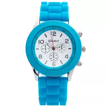 Watch-123 夏天的風-銀白馬卡龍雙色腕錶(瑞典藍)
