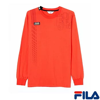 FILA男仕活力時尚棉衫1TEM-5441-LRXL熱情紅
