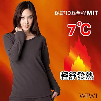 【WIWI】100%MIT輕盈雙面搖粒絨圓領暖氣發熱衫(銀河灰 女M-XL)M銀河灰