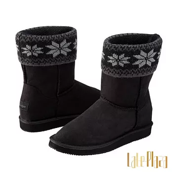 Alice’s Rose雪花襪套短筒內增高雪靴36黑色