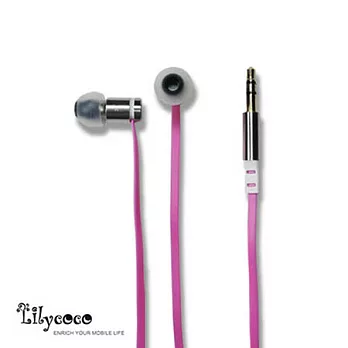Lilycoco 時尚雙色隨身耳機粉色