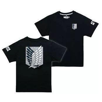 進擊的巨人-潮流T-shirt(調查兵團-黑)2XL黑色