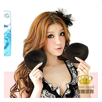 【蜜糖派對】激升爆乳 加厚心機胸墊-圓形 (黑)F