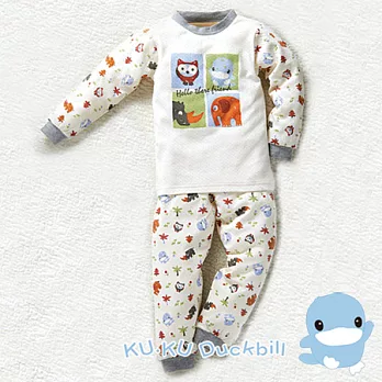 【KU.KU酷咕鴨】秋冬有機棉動物套裝-90粉