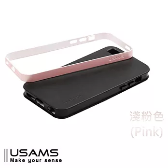 USAMS iPhone 5C 專用 (TPU+邊框)保護套 - 琉光系列 粉紅
