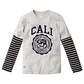 【CACO】MIT CALI接袖長TL麻花灰