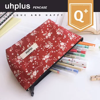 uhplus Q-plus寬底筆袋/ 鄉村花漾