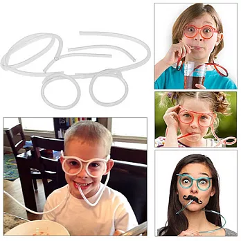 【神綺町】韓國搞笑眼鏡造型吸管2入/KUSO趣味眼鏡/大人小孩一起玩/吸管/眼鏡