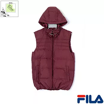 FILA男仕經典羽絨背心1VEM-5450-WN-L義式酒紅