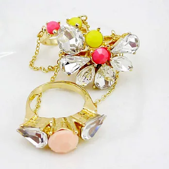 【Bling Q】節節分明閃耀美鑽戒指(2色)金