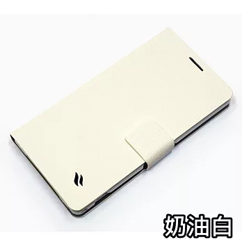 Redberry Sony Xperia Z1 (C6902) 甜漾簡約 立架式本皮套奶油白