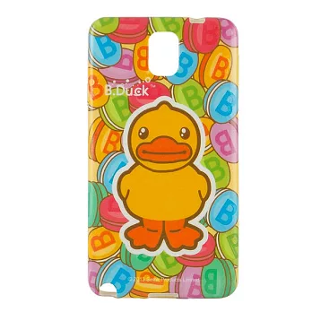 B‧Duck 黃色小鴨 Samsung Galaxy Note3 造型浮雕圖案晶鑽保護套 -彩色馬卡龍