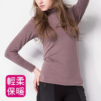 【MORINO】極暖發熱長袖高領衫(女)-咖啡色M咖啡
