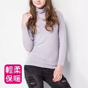 【MORINO】極暖發熱長袖高領衫(女)-灰色M灰色