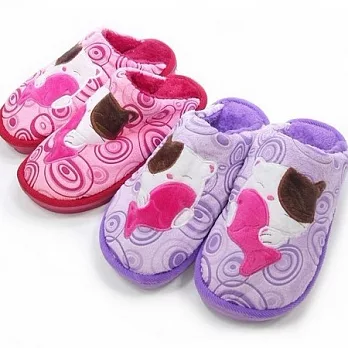 ★Moscova〃貓咪王國。甜心俏皮造型舒適棉拖(女)L紅色