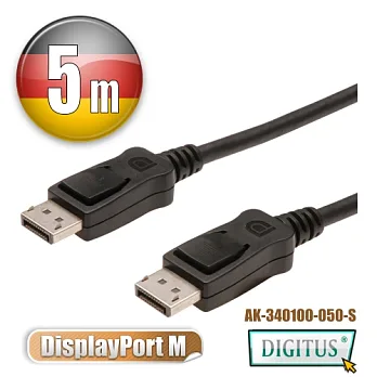 曜兆DIGITUS DisplayPort-5公尺圓線(公-公)
