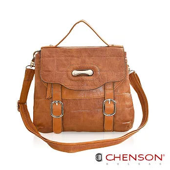 CHENSON 魔鏡魅力．狗骨頭女孩斜肩包(附背帶)／糖瓷焦糖(CG66053-N)