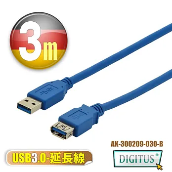 曜兆DIGITUS USB3.0A公轉A母線(USB3延長用)*3公尺藍色