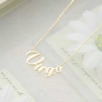 英文字母12星座鎖骨項鍊處女Virgo