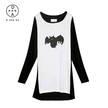 ORENDA 蝙蝠吃太多飛不動長上衣S白