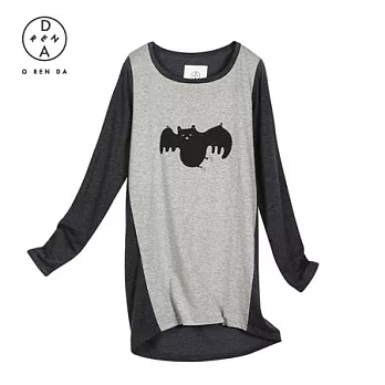 ORENDA 蝙蝠吃太多飛不動長上衣M麻灰