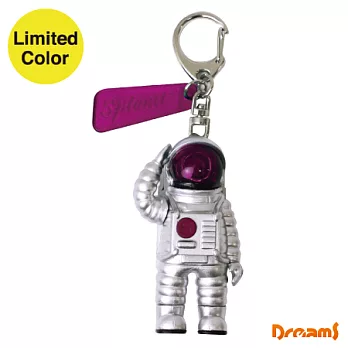 日本Dreams 太空人造型LED發光鑰匙圈 (銀色限定版)粉紅