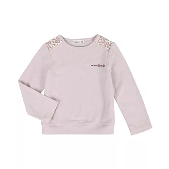 【minihope】優雅拼接蕾絲上衣120粉紅