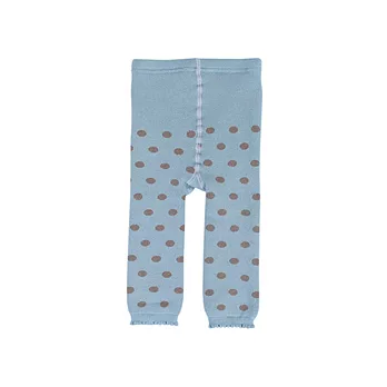 【minihope】保暖Q彈圓點襪褲S藍