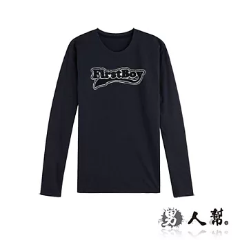 【男人幫Man’s Shop】T5560＊美式風格立體貼布長袖T恤丈青色 S號