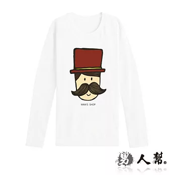 【男人幫 Man’s Shop】MA008＊新品純棉【美式塗鴉帽子紳士】白色 L號