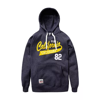 【CACO】MIT 植絨拉克蘭長袖帽T M麻深藍