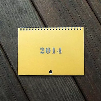 2014 可掛式三角桌曆黃色