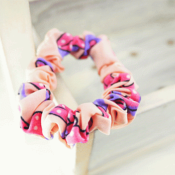 【PinkyPinky Boutique】印花小大腸髮圈(色7)