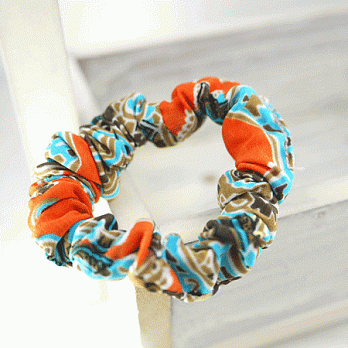 【PinkyPinky Boutique】印花小大腸髮圈 (色2)