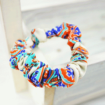 【PinkyPinky Boutique】印花小大腸髮圈 (色1)