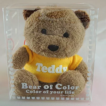英文名繽紛熊-Teddy-橙色衣服-白色字