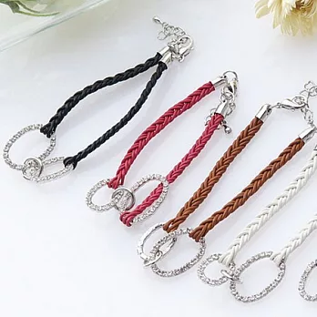 ECO安珂．雙圈造型鑲鑽 手環白色