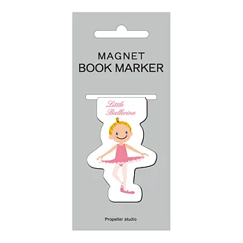 > 芭蕾舞者單人強力磁鐵書籤 書夾白色