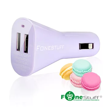 Fonestuff瘋金剛 5V/3.1A雙USB車充(薰衣紫)