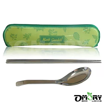 【OMORY】環保湯筷袋(綠色草本23CM)