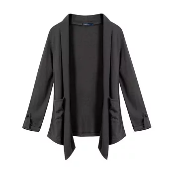 【CACO】CACO SURF‧美式休閒‧素面罩衫長袖外套S深灰