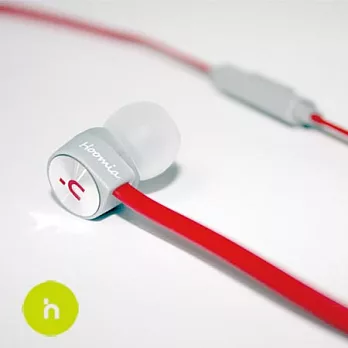 hoomia好米亞 E1 鸚鵡螺設計 立體聲入耳式耳機-熱情紅