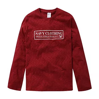 【CACO】NAVY．獨家經銷．NAVY竹節長TS暗紅