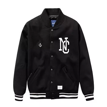 【CACO】NAVY．獨家經銷．NC貼布棒球外套M黑