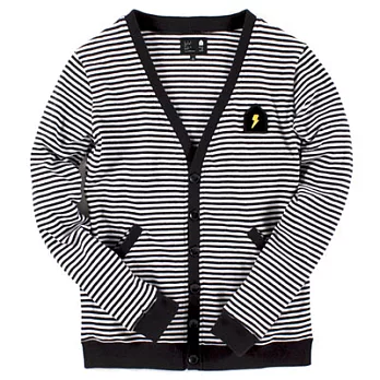 力量中心/開襟式外套S黑白色